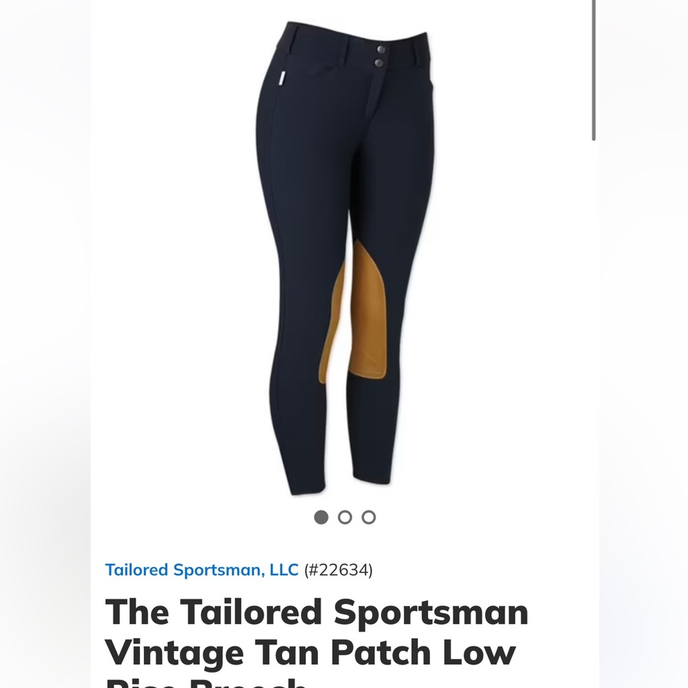 Tailored sportsman size 28 navy breeches